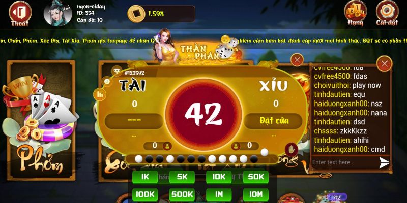 Xem xét tỷ lệ tiền cược Tài - Xỉu DU88 sau từng ván chơi